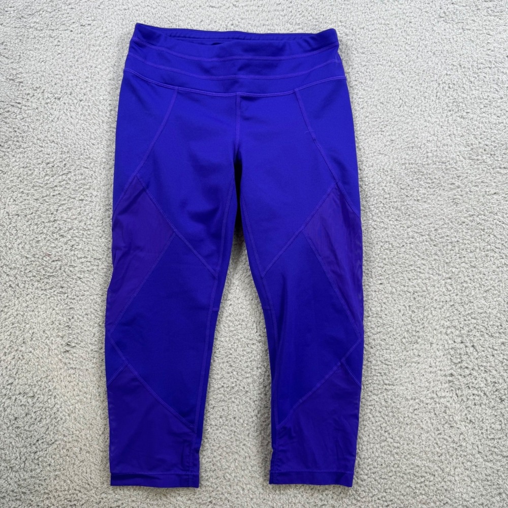 Athleta Purple Athletic Leggings Cropped Capris Women's Size S